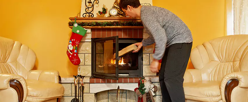 Rusted Metal Fireplace Restoration in Yucaipa, California